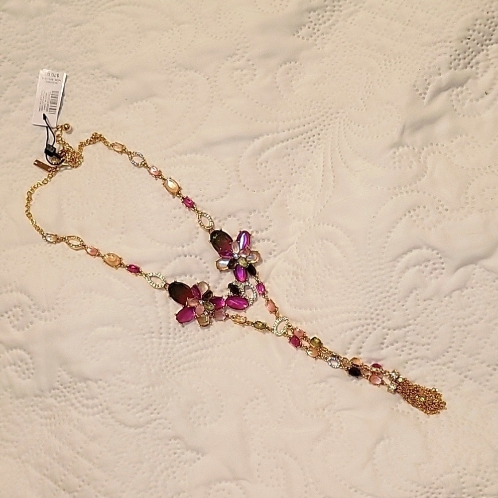 White House Black Market Semi precious stones necklace NWT Fairycore Y2K